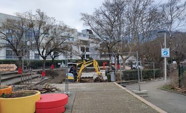 Début des travaux place des Coulmes