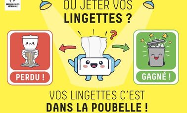 Jamais de lingettes dans les toilettes