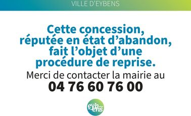Procédure de reprise des concessions en état d'abandon au cimetière