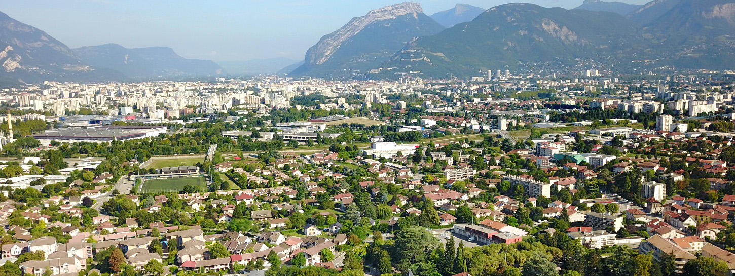 Eybens vue d'en haut dans la Métropole